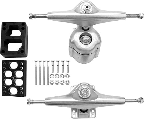 Lazycloud Surfing Skateboard Axle for S6 Red BrüCke Surfskate Skateboard Adapter Silver Gasket Set