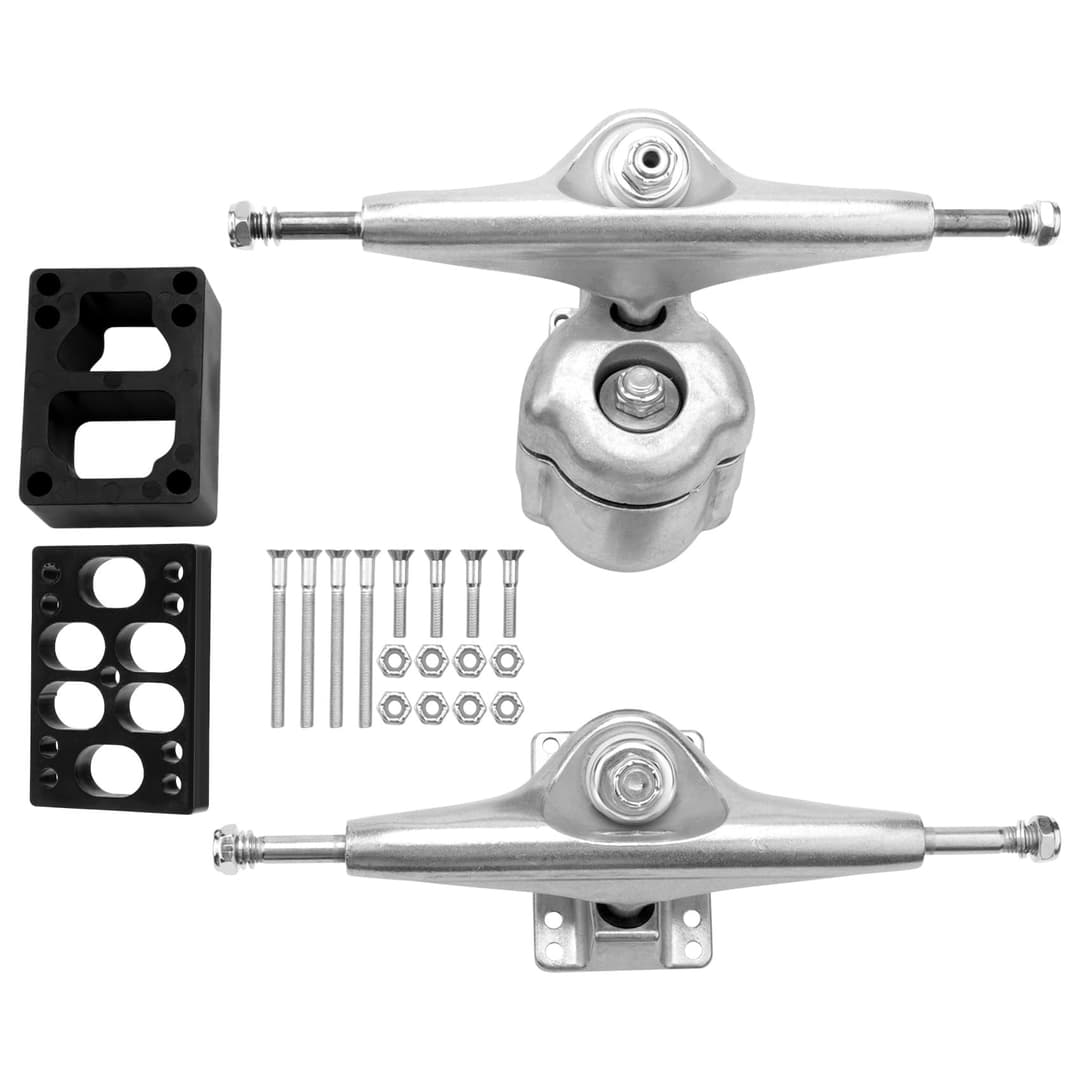 Lazycloud Surfing Skateboard Axle for S6 Red BrüCke Surfskate Skateboard Adapter Silver Gasket Set