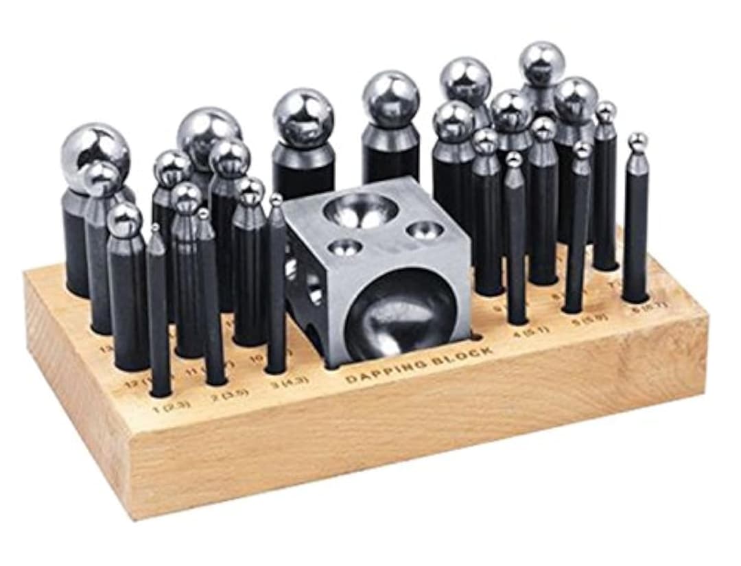 PMC Supplies LLC 25 Piece Dapping Doming Punch Block Pro …