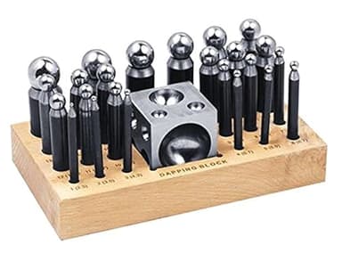 PMC Supplies LLC 25 Piece Dapping Doming Punch Block Pro …