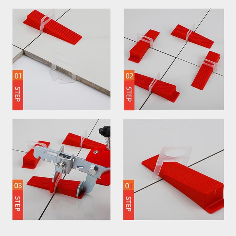 1200pièces Croisillon Autonivelant 2mm Croisillons Autonivelants Croisillon Carrelage Autonivelant Cale Carrelage Sol Calle de Nivellement pour Carrelage Kit Joint Carrelage Cales en Plastique 2 mm - 3