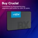 Crucial BX500 SATA SSD 2TB, 2.5", Up to 540MB/s, Laptop and Desktop (PC) Compatible, 3D NAND, Dynamic Write Acceleration, Internal Solid State Drive - CT2000BX500SSD101 - 6