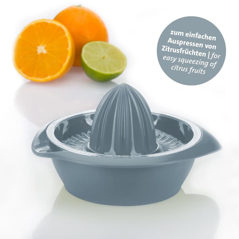 Westmark Citrus Juice Press with Container, Diameter: 18.7 cm, Capacity: 0.5 litres, Plastic, Limetta, Blue, 3091227B - 3