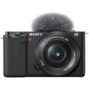Sony ZV-E10 System Camera with 16-50mm Lens (APS-C) - 4K Video, Swivel Display, Real-time Eye Auto Focus, Lightweight & Ideal for Vlogger & Beginners - 1