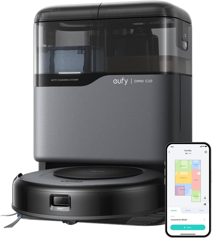 eufy E20 Omni Saugroboter mit Wischfunktion & Absaugstation, All-in-One Station - 1