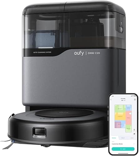 eufy E20 Omni Saugroboter mit Wischfunktion & Absaugstation, All-in-One Station