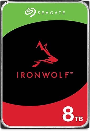 Seagate IronWolf 8TB, Internal NAS HDD, CMR, 3.5 Inch, SA…