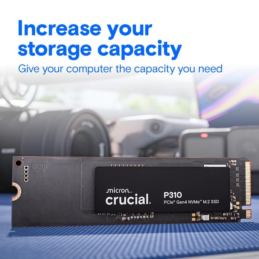 Crucial P310 500GB SSD M.2 2280 NVMe PCIe Gen4, Up to 6,600MB/s, Laptop & Desktop (PC) Compatible, Internal Solid State Drive - CT500P310SSD801 - 3