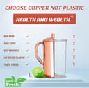 Pure Copper Pitcher for Ayurvedic Health Benefits 1.5 Liter Handcrafted Copper Water Jug with Matching Lid | for Serving More Water with Family - 7