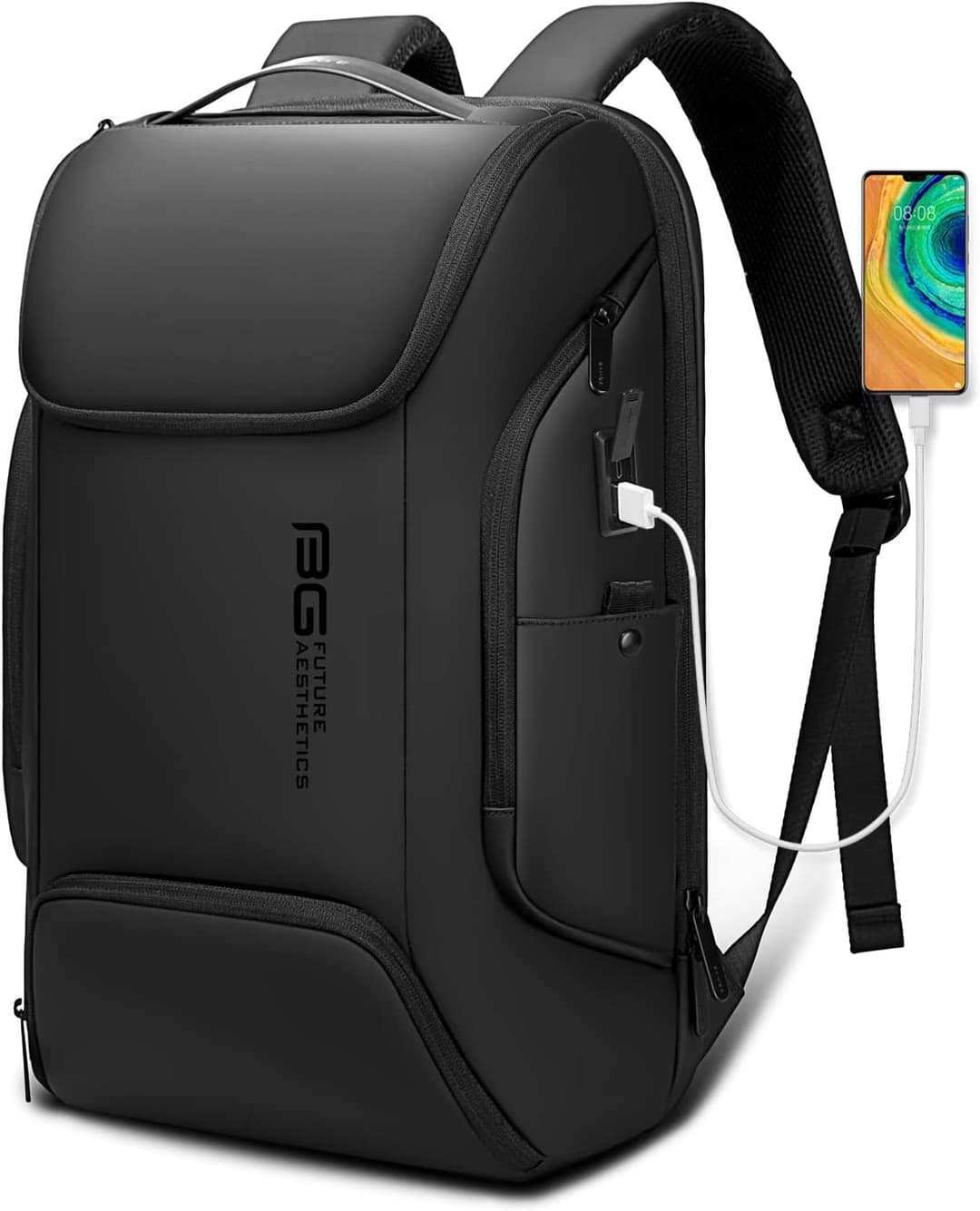 BANGE Business Men Backpack Waterproof Large Capacity Ext…