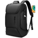 BANGE Sac à dos judicieux pour ordinateur portable de 15,6", sac professionnel pour homme et femme, noir, Large - 1