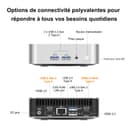 GEEKOM A6 Mini PC avec AMD Ryzen 7 6800H, Radeon 680M(4,7 GHz), 1To SSD 16Go RAM DDR5 (Évolutif, Non-LPDDR), Lecteur SD, Mini Ordinateur de Bureau Windows 11 Pro, Type-C,4 écrans 8K, Boîtier Aluminium - 5