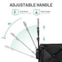 TIMBER RIDGE XXL Chariot de Transport Pliable avec Frein Chariot Plage à roulettes Tout Terrain Roues Amovibles Poignée Réglable Poche Latérale pour Jardin Plage Camping Pique-Nique BBQ Match - 7