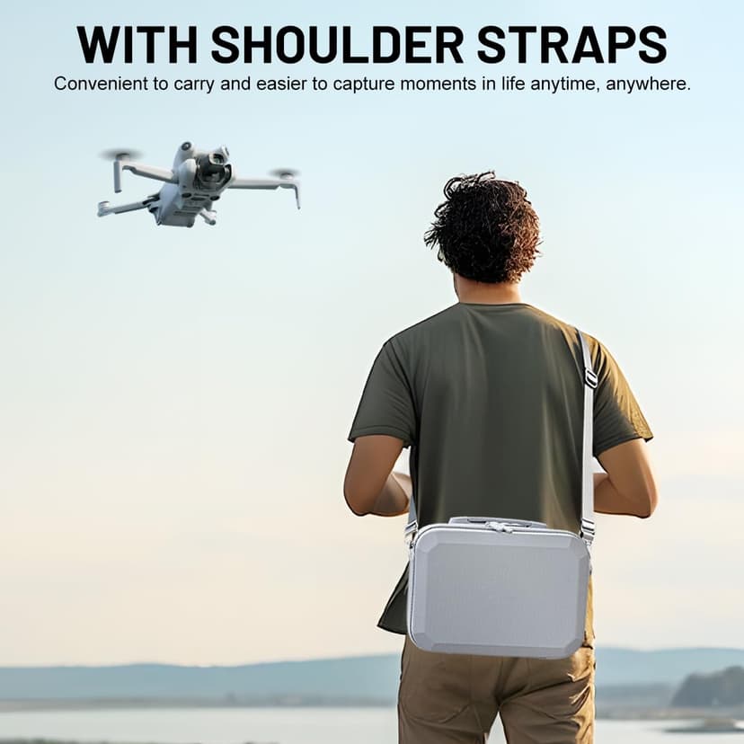 Puasok Drone Étui Portable pour DJI Mini 3/3 Pro/4 Pro, Imperméable Rangement Sac pour RC Contrôleur et Accessoires - 7