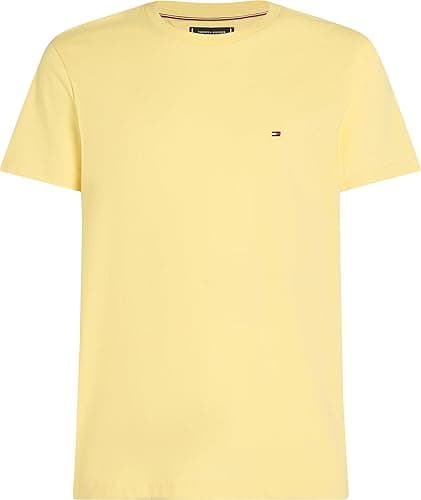 Tommy Hilfiger Men’s Short Sleeve Round Neck Seasonal Solid T-Shirt, Yellow (Citronella), XL