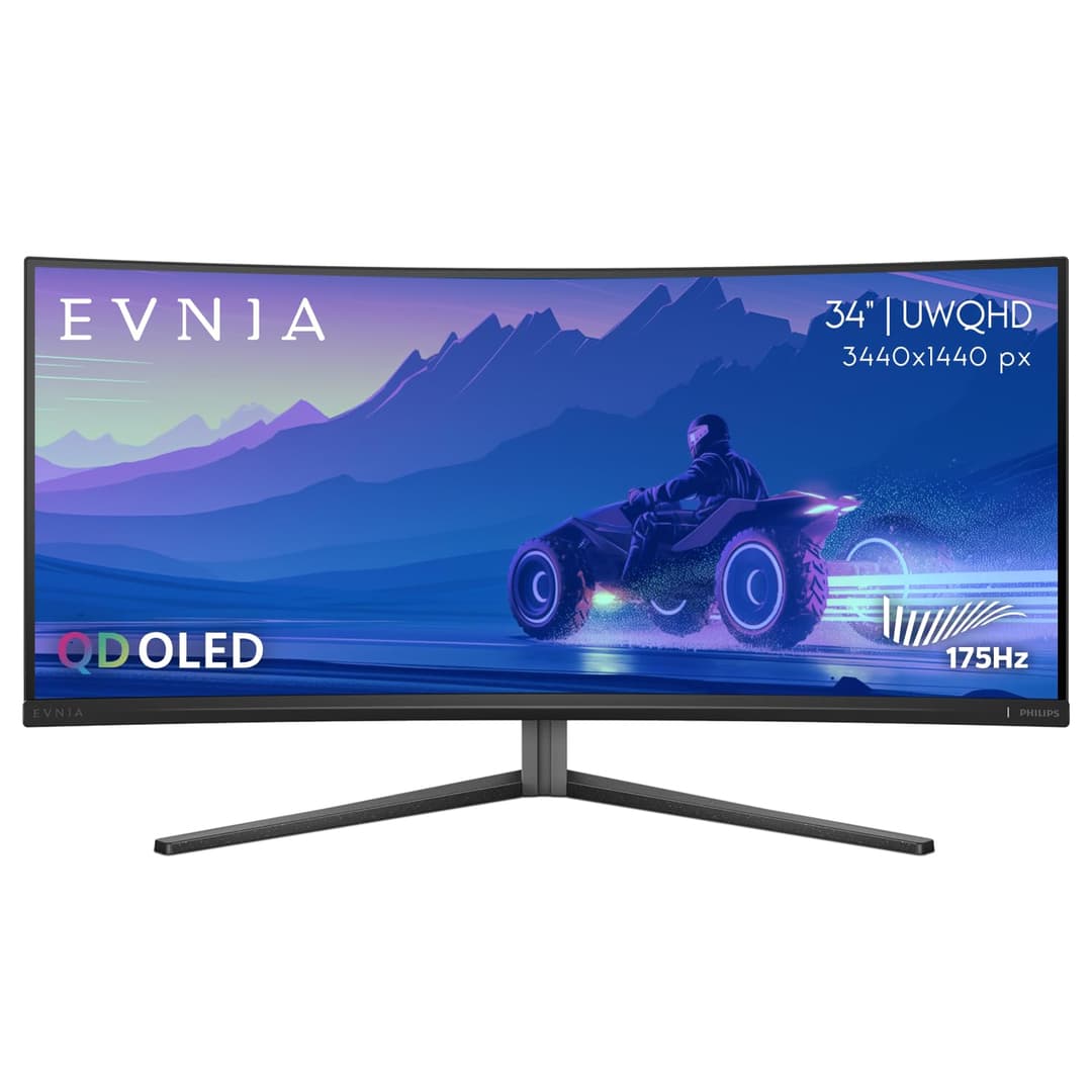 Philips Evnia 34M2C6500 QD OLED Curved Gaming Monitor, WQ…