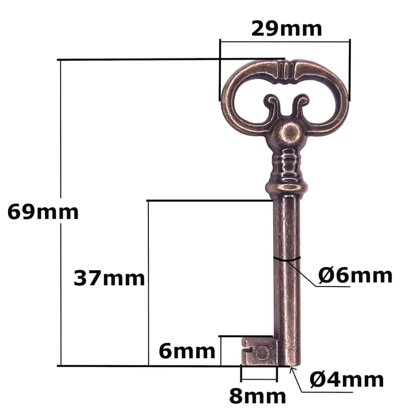 cyclingcolors 3666690043634 Straight Spanish Lock, Brass-Plated Brown - 4