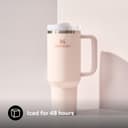 STANLEY 1913 Quencher H2.0 Flowstate Tumbler 1.2L - Cold for 11 Hours - Iced for 48 Hours - Metal Water Bottle with Straw, Handle and Lid - Dishwasher Safe - Travel Mug for Cold Drinks - Rose Quartz - 5