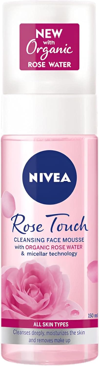 NIVEA Cleansing Face Mousse Rose Touch, 150 ml (Pack of 2) - 1
