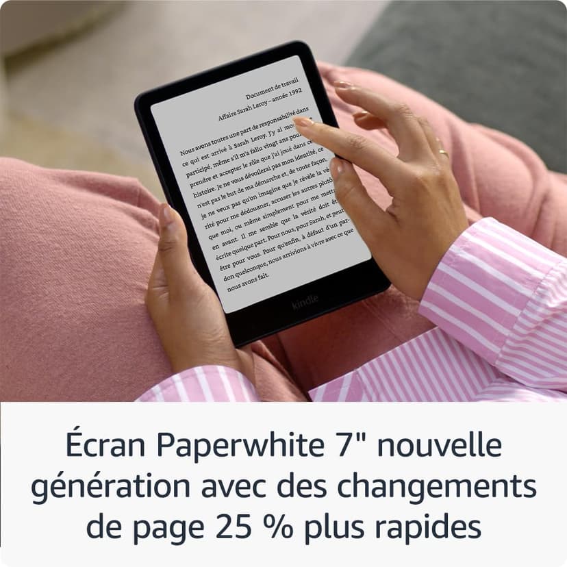 Amazon Kindle Paperwhite (Nouvelle génération) - Notre modèle le plus rapide avec un nouvel écran antireflets et une autonomie de plusieurs semaines - 16 Go - Sans publicités - Noir - 2