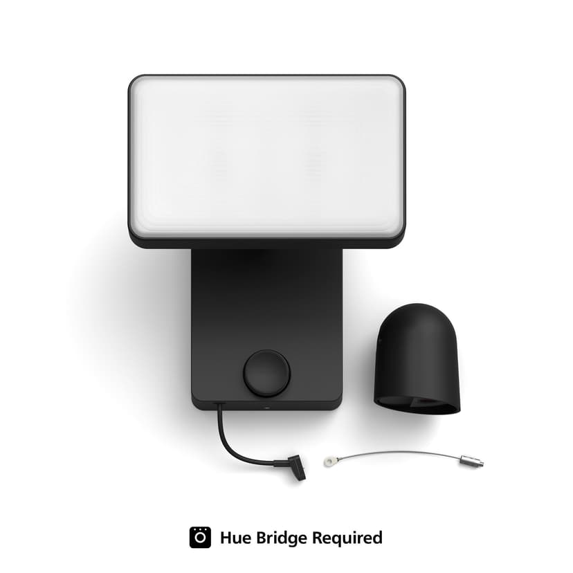 Philips Hue Secure Floodlight with Integrated Smart 1080p Home Security Camera, Black, for Outdoor Use, Easy to Install, Two-Way Talk, Works with the Security Center in the App - 8