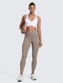 CRZ YOGA Butterlift Women's Scrunch Butt Gym Leggings 25'' - No Front Seam Ruched Bums Lifting High Waist Workout Leggings Booty Yoga Pants Creamy Latte 10 - 3