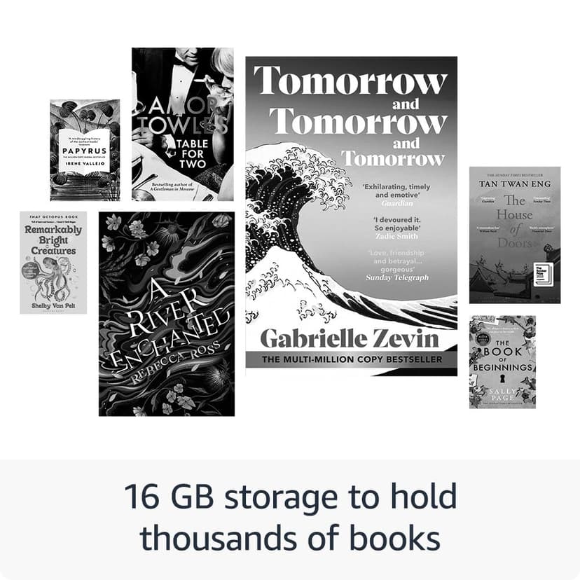Amazon Kindle (newest gen) – Lightest and most compact Kindle with glare-free display, faster page turns, adjustable front light and long battery life – 16 GB – With Ads – Black - 5