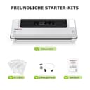 Bonsenkitchen Vacuum Sealer, Continuous High-Speed ​​Vacuum Sealer, Food Sealing Machine, Includes 5 Vacuum Bags and Hose (White) - 5