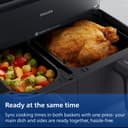 Philips Airfryer Series 5000 - Air Fryer with Double Basket and Steam Cooking, 9L, RapidAir, 19 Cooking Modes, Up to 90% Less Fat, AirSteam, Steam Cleaning, HomeID (NA550/00) - 6
