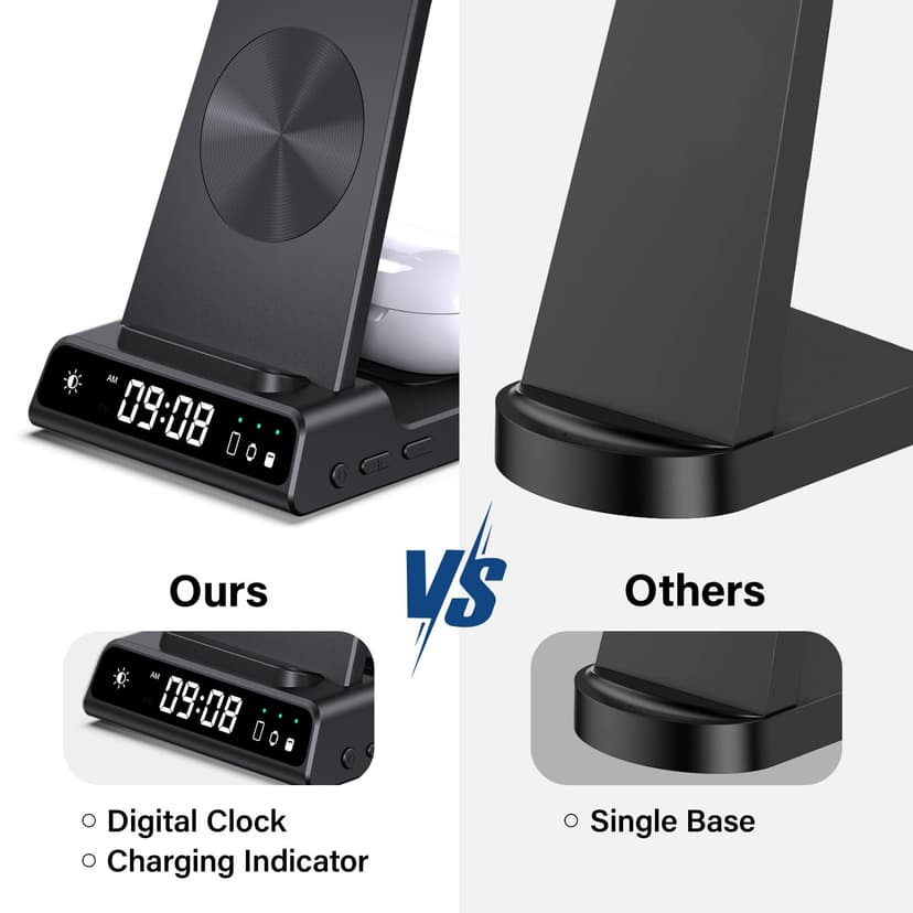 Wireless Charger for Samsung, 3 in 1 Wireless Charging Station for Galaxy S25 Ultra/S24/S23/Z Flip 7/Fold 6, Stand for Samsung Galaxy Watch 8/8 Classic/Ultra/7/6/5, Phone Charger for Galaxy Buds 3/Pro - 8