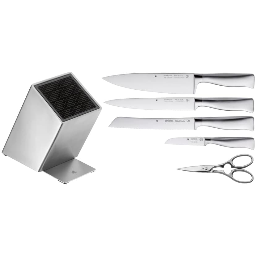 WMF Grand Gourmet Knife Block with Knife Set, 6 Pieces, Made in Germany, 4 Forged, Scissors, Stainless Steel Block, Performance Cut' - 3