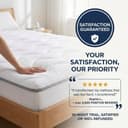 CASABEL Single Mattress Topper 90x200 cm, Breathable Microfibre Mattress Protector with Grey Piping & Wave Stitching, Ultra-Soft & Comfortable - Ideal for Single Beds - 6