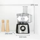 Bosch MultiTalent 3 MCM3501M — Versatile Food Processor with 50+ Functions — 800 W — 2.3 L Capacity — Colour: Black/Brushed Stainless Steel - 4