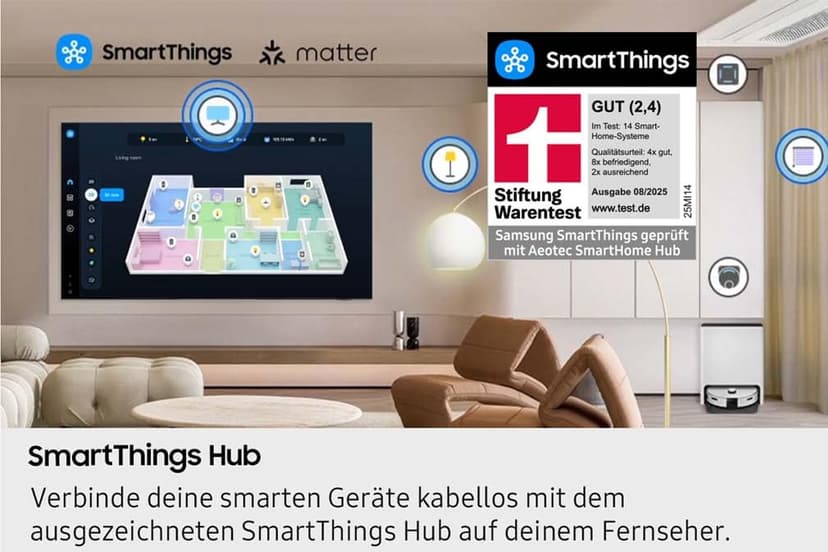 Samsung Crystal UHD 4K U7099F Téléviseur LED 43" (108 cm), processeur Crystal 4K, design MetalStream, SmartThings, Knox Security, Gaming Hub, AI Upscaling, Contenu gratuit, Smart AI TV - 9