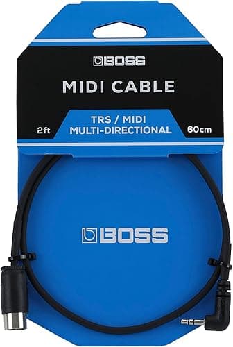 BOSS BMIDI-2-35 – 2ft / 60cm Space-saving 3.5mm TRS to Mu…