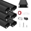 HOMMAND 6 x 1m/3.3ft LED Profile U Shape Aluminium Channel with Diffuser Strip, Corner Connectors, End Caps, Mounting Clips, Indoor LED Strip Light Holder - 1