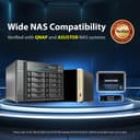 Gigastone Certifié NAS 1To NAS SSD Disque (Lot de 2) 24 h/24, 7 j/7 Durable TLC Endurance élevée Raid Synchro sécurisée des données Cache de Stockage en réseau 2,5 Pouces SATA Disque Dur ssd Interne - 3