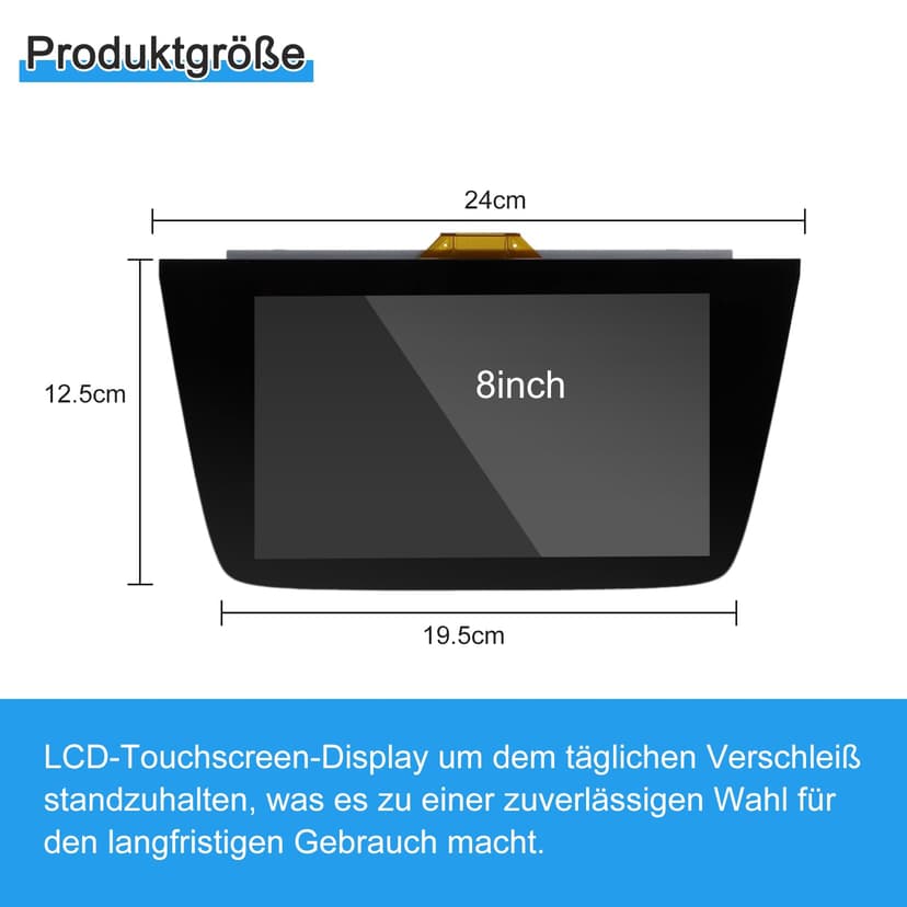 8" Touch Screen LCD Display Assembly For Opel Astra K 2016-2018 LQ080Y5DZ10 - 3