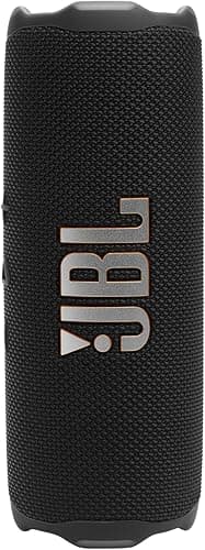 JBL FLIP 7 / Portable Speaker/Bluetooth Compatible/IP68 Dustproof and Waterproof/USB-C/App Compatible/Lanyard and Carabiner included/AURA CAST Multi-Speaker Connection/Black / JBLFLIP7BLK