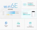 TP-Link Deco XE75 Wi-Fi 6E Mesh WLAN Set (2 Pack), AX5400 Tri-Band Router & Repeater (Range up to 510 m², WPA3, Ideal for Large Houses, Compatible with Amazon Alexa, 6X Gigabit Ports) White - 3