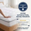 CASABEL Surmatelas Nuage 90 x 200 cm en Microfibre - Confort Optimal - Moelleux, Anti-acarien, Respirant- pour Matelas 1 Place Adulte et Enfant, Clic Clac, BZ - 6