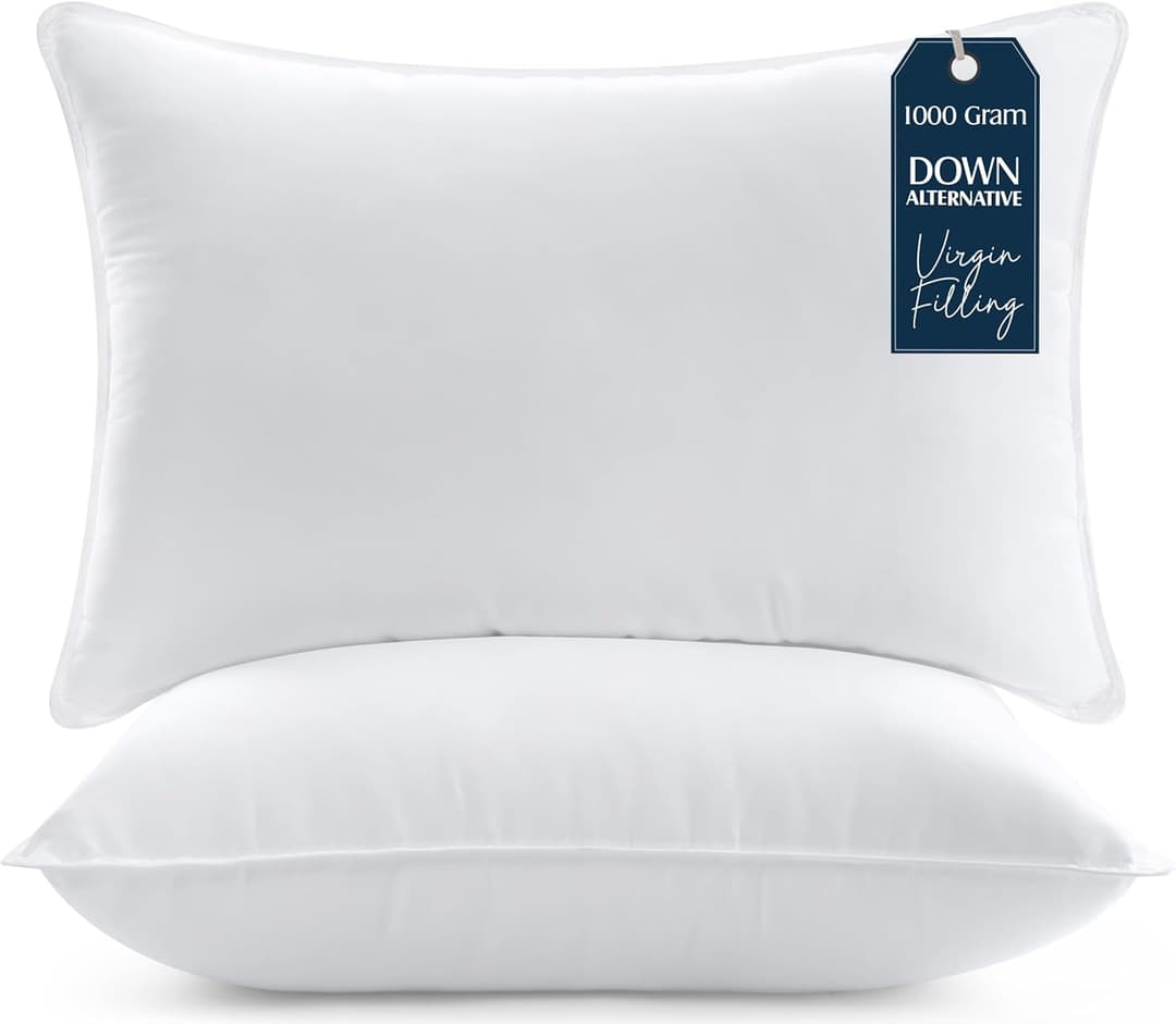 Utopia Bedding Pillows 2 Pack, (Queen Size, White) Hotel Quality Luxury Bed Pillow for Back, Stomach or Side Sleepers