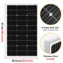 DOKIO 100w Solar Panel 12v Monocrystalline Waterproof Solar System for The Roof of Motorhome Caravan Camping Jardin Rv Yacht Shed Vans Campervan Boat - 3