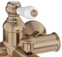 Jacob Delafon - Louise wall-Mounted Bath-Shower Mixer - Mechanical - Retro Design, Ceramic Handle - Water Saving - 21x14.5x19.5cm - Bronze - E24363-BCN - 2