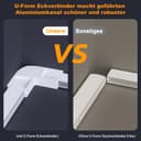 Chesbung Lot de 6 profilés LED en aluminium 1 m en forme de U pour bandes LED jusqu'à 12 mm avec couvercles en blanc laiteux, embouts et matériel de montage - 6