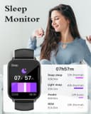 RUIMEN Smart Watch Answer Dial Call,Smart Watches for Women Men 1.85"HD Screen Fitness watch with SpO2 Heart Rate Sleep Monitor Step Counter Waterproof 100+ Sports Mode for Android iOS (2 Bands) - 6