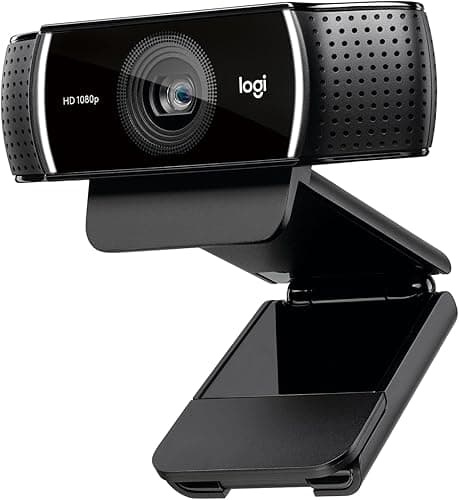 Logitech C922 Pro Stream Webcam, Streaming Ultrarapide HD 1080p/30ips/HD 720p/60ims, Audio Stéréo, Correction HD, Mise au Point Automatique, Youtube, Twitch, Camera PC/Mac/Portable/Macbook/Tablette
