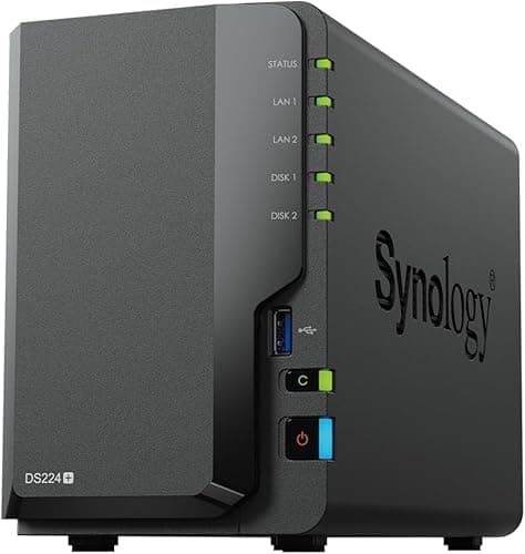 DS224+ Bt NAS 2 emp. 2.0/2.7 GHz 64b QuadCore 2Go 2 LAN GbE USB3.2