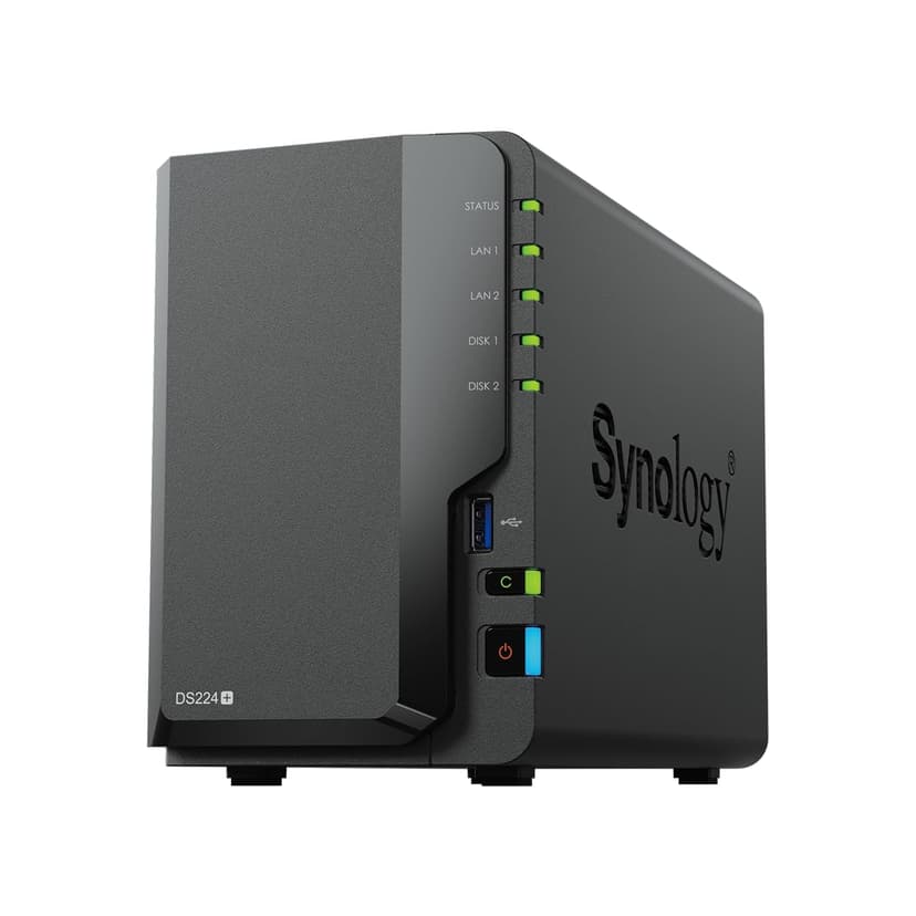 DS224+ Bt NAS 2 emp. 2.0/2.7 GHz 64b QuadCore 2Go 2 LAN GbE USB3.2 - 1