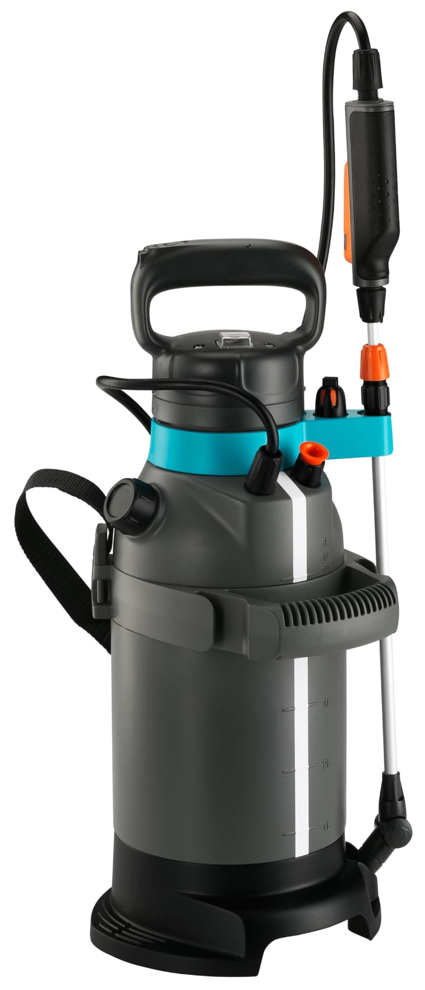 Gardena Pressure Sprayer 5 l EasyPump: Battery pressure sprayer with integrated foot tread, telescopic lance including locking function, shoulder strap and nozzle protection (11136-20) - 1